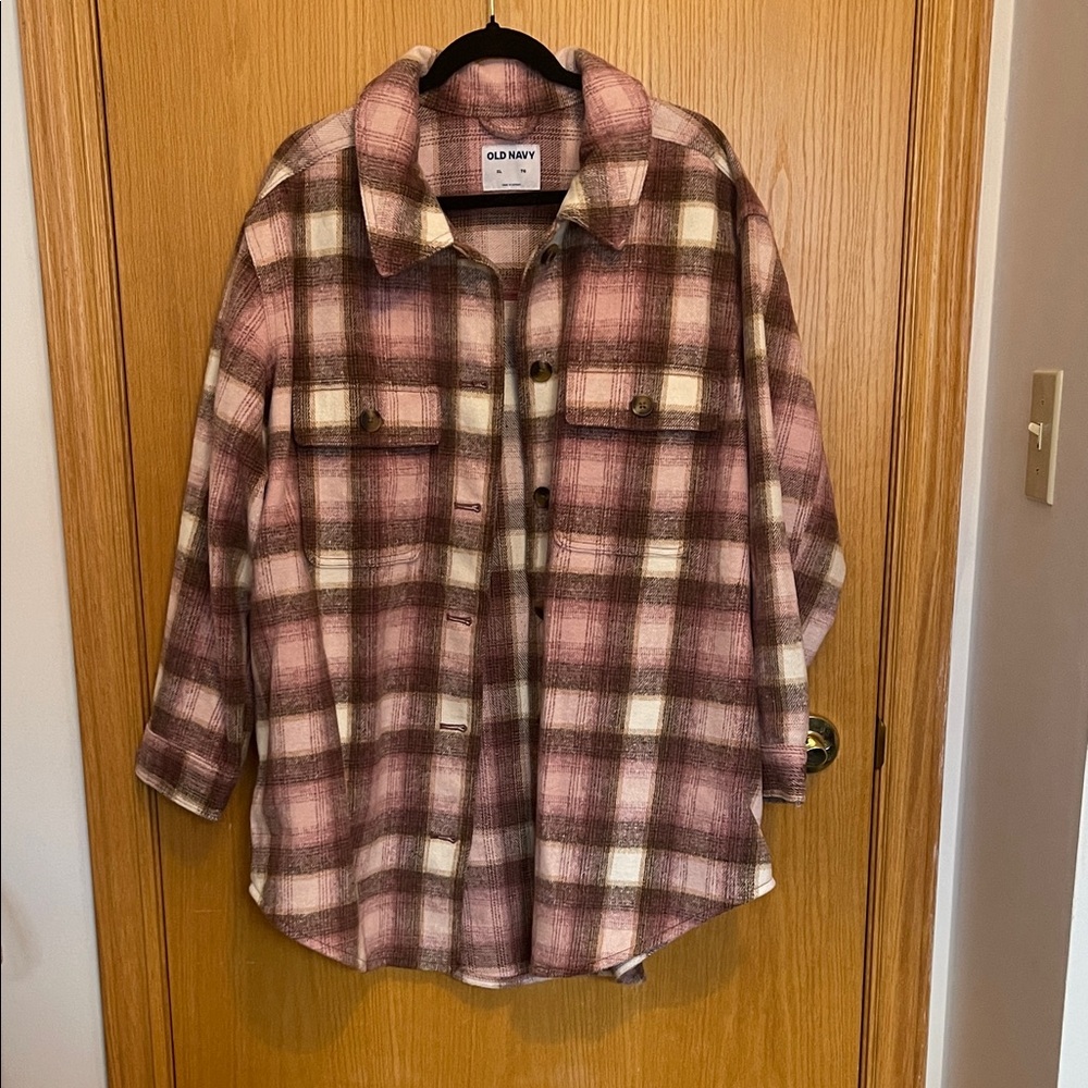 Old Navy Pink Flannel Jacket